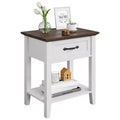 Nightstand, Versatile Beside End Table for Bedroom,Wood Bedside Table With 1 Drawer and Open Storage Shelf, Office, Sofa, Couch, Small Spaces