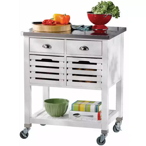 Carrello da cucina in legno da 36" con 1 ripiano per cucina modulare
