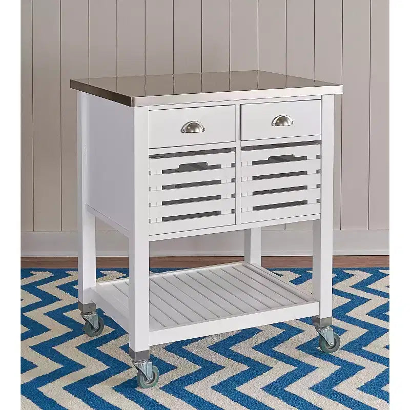 Carrello da cucina in legno da 36" con 1 ripiano per cucina modulare