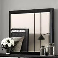 Royal Hampton Dresser Mirror with Beveled Design, Ash Gray Solid Wood 38x42