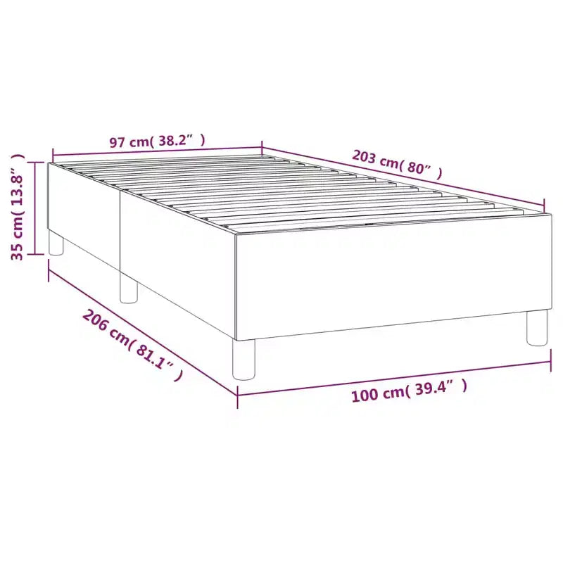 Struttura letto grigio chiaro