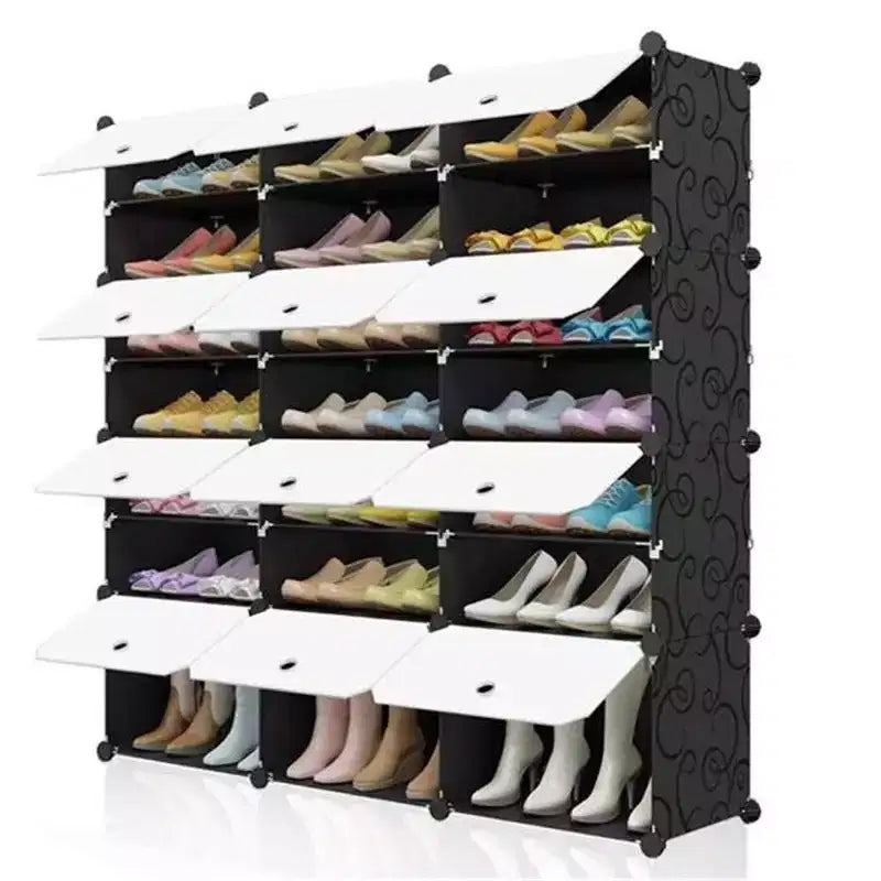 Scarpiera, Organizer Portatile a 7 Ripiani per Scarpe, Scaffale Multifunzione Fai da Te per Tacchi/Stivali/Pantofole (403030)