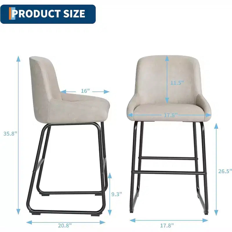 Set di 3/4 sgabelli da bar, sgabelli da bancone in pelle PU con schienale e poggiapiedi, sedie da bar imbottite per sala da pranzo e isola cucina