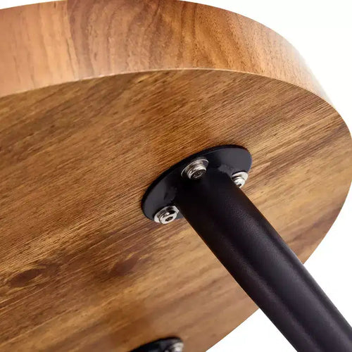Tavolino da caffè rotondo da 60 cm con piano a onde, capacità 159 kg