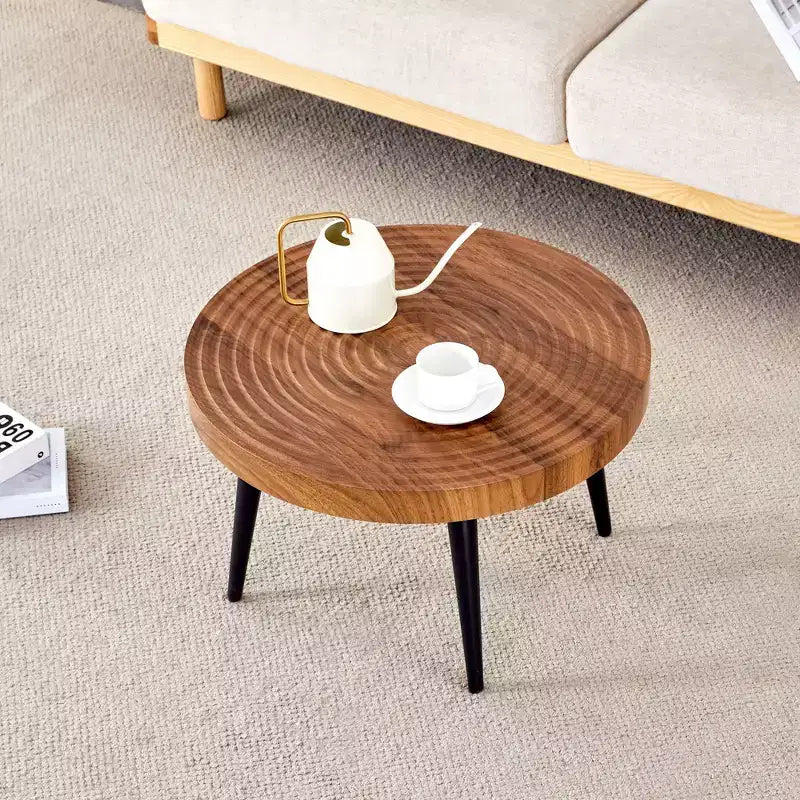 TUYOHW 23.6 Exquisite Coffee Table with Ripple-Patterned Tabletop,Elegant Accent Cocktail Table for living Room,350lbs Capacity,Home Decor