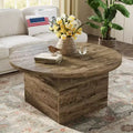 Dyonery Coffee Table, Modern Engineered Wood Center Coffee Tables for Living Room, Home Office Wooden Farmhouse Rustic Cocktail Tea Accent Table