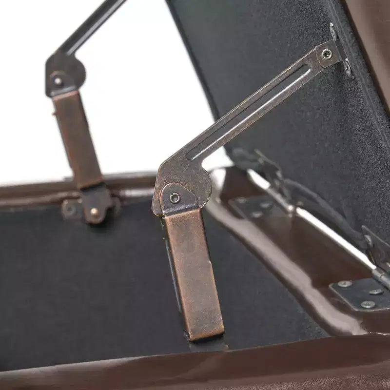 Okak Elegent Pouf Contenitore con Doppio Top Apribile, Panca Contenitore con Superficie in Similpelle, Panca da Fondo Letto per Soggiorno, Camera da Letto