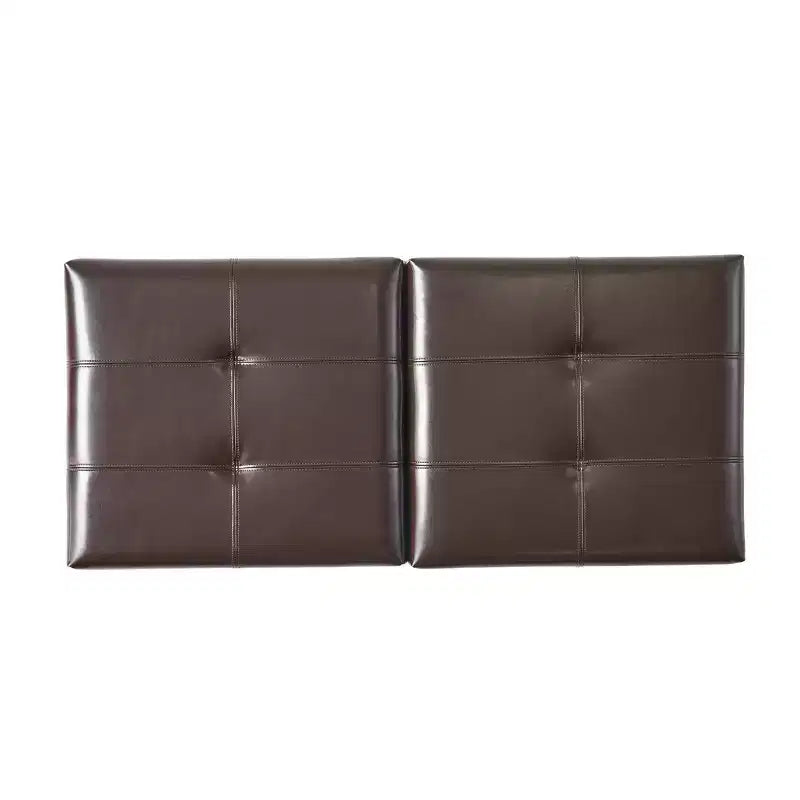 Okak Elegent Pouf Contenitore con Doppio Top Apribile, Panca Contenitore con Superficie in Similpelle, Panca da Fondo Letto per Soggiorno, Camera da Letto