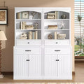 GDFStudio Olivia Modern Wood Bathroom Storage Cabinet with Enclosed Doors, Drawers and Adjustable Shelves