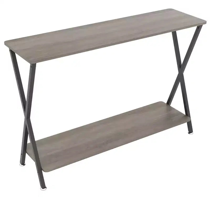Narrow Console Table with Shelves, 2-Tier Farmhouse Sofa Table, Entryway Table for Hallway, Living Room, Bedroom, Behind Couch Storage Table