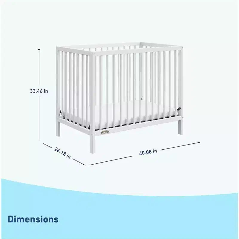 Mini culla convertibile 4-in-1 con materasso, 4 altezze regolabili, certificata GREENGUARD Gold